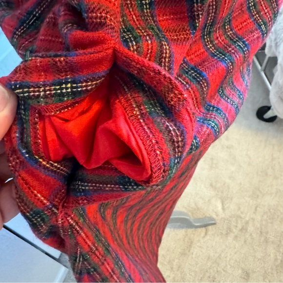 Plaid red dress Vintage size 8 wool blend jumper with pockets, lined gorgeous - Picture 5 of 16